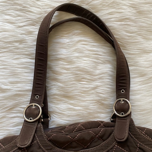 Vera Bradley Espresso Brown Quilted Oh Baby Diaper Bag Purse - Picture 4 of 14